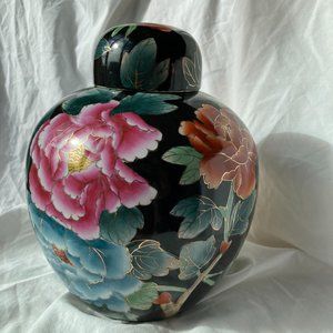 Vintage Floral Ginger Jar